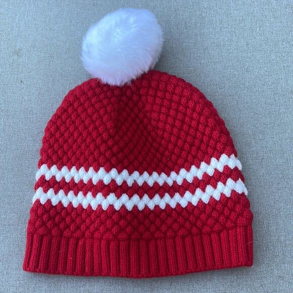 Coca Cola red & white pompom beanie hat - Picture 5 of 6